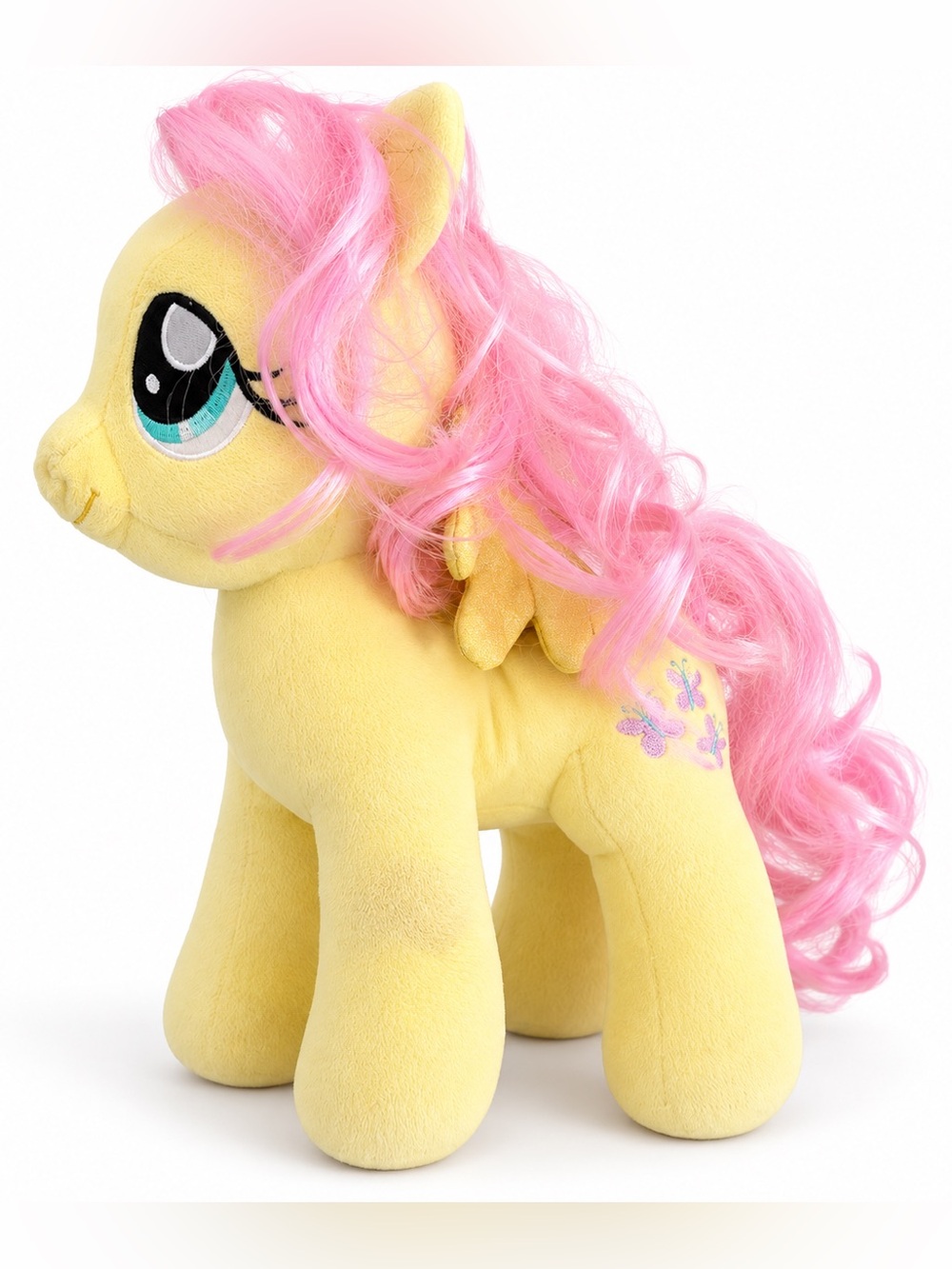 Build-A-Bear My Little Pony Fluttershy Plush Yellow Pink Mane Pegasus 15”